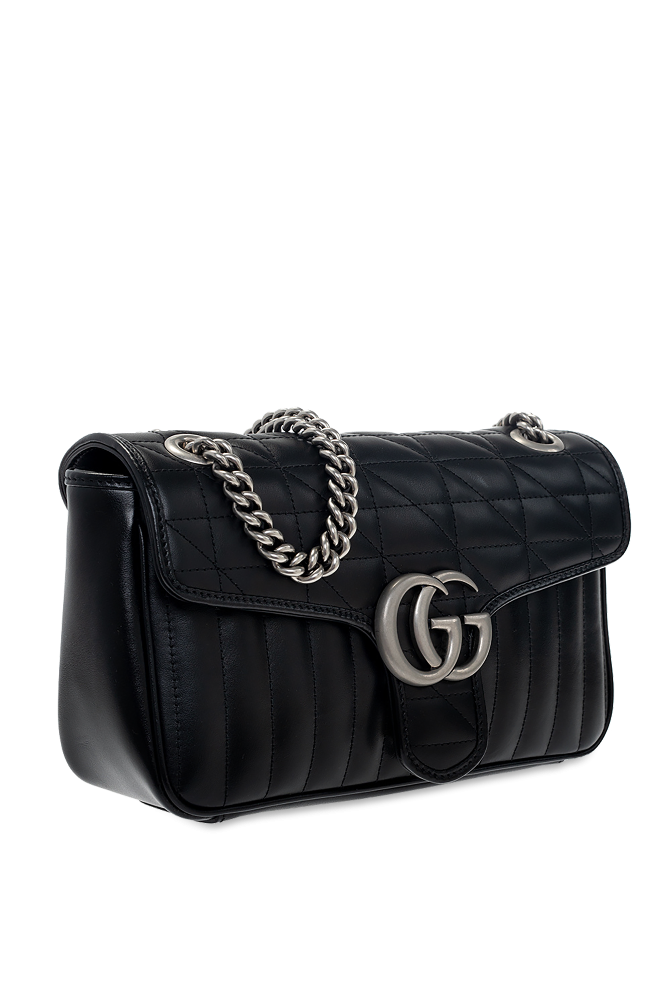 ショルダーバッグ・ポシェット GUCCI 'GG Marmont' small shoulder bag (777263AAC74 1000) Gg Marmont Small Shoulder Bag Gucci-Via Manzoni